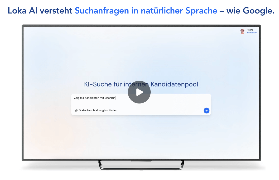 KI für die interne Kandidatensuche - Suche so einfach wie bei Google